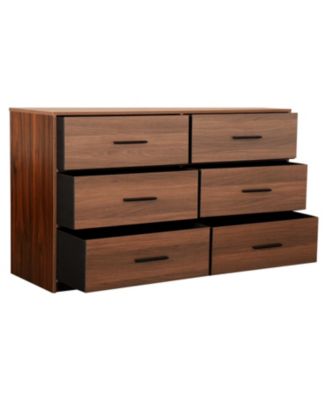 5 Drawer Mid Century Modern Dresser Sturdy Cabinet for Living Room Home Furniture with Spacious Drawers Easy Assem