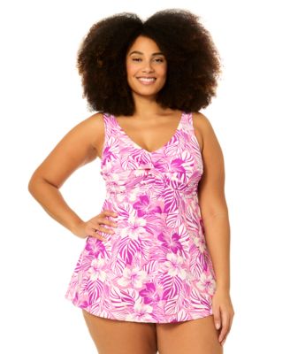 Plus Size Lucia Printed One-Piece Swim Dress