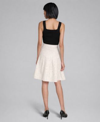 Women's A-Line Eyelet Skirt
