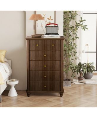 Modern 3 Drawer Dresser Finish Sturdy Construction for Bedroom Living Room Storage