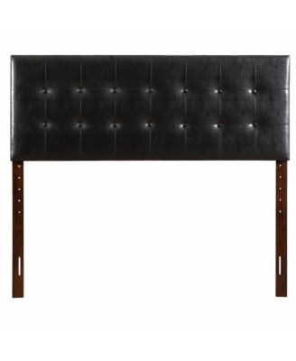 Queen Upholstered Headboard with Faux Jewel Tufting Adjustable Height 41 to 53 inch