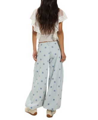 Women's Mid-Rise Wide-Leg Pants
