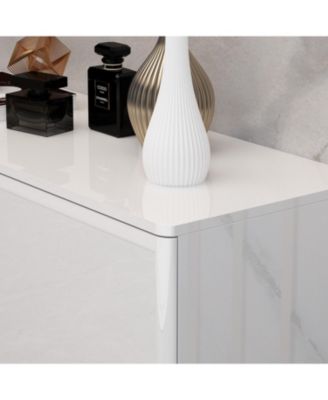 Pc Wood TV Stand, 4 Drawers, Media Console with Light Strip – Entertainment Furniture