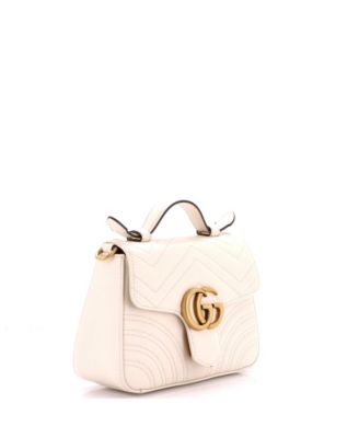 Mini GG Marmont Top Handle Flap Bag Matelasse Leather
