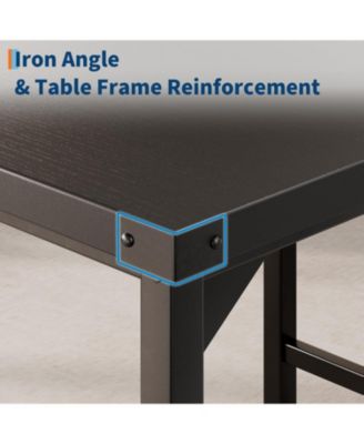 3-Piece Counter Height Dining Table Set with 2 Upholstered Bar Stools