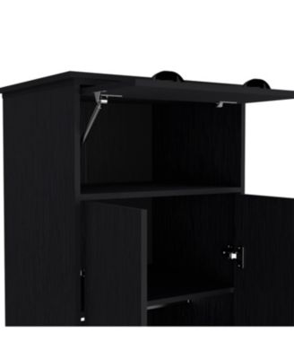 Armoire with 1 Drawer 1 Hinged Drawer Handles Hanging Rod