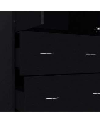 Edie Armoire for Bedroom with Hanging Rod Lower Drawer Upper Shelf