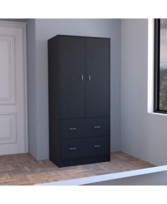 Taly 2Doors 2Drawers Armoire 70.9inch High Bedroom Storage Cabinet with Ample Space and Sturdy Construction