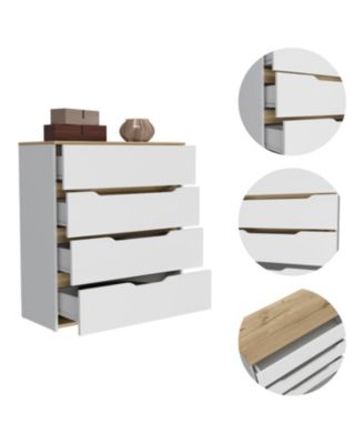 Lynbrook 4 Drawer Dresser and Manufactured Wood Construction for Bedroom Storage