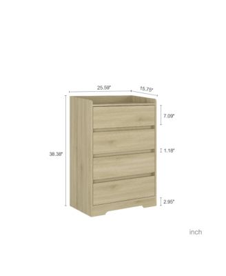 Farmhouse 5 Drawer Dresser Finish Sturdy Construction for Bedroom Living Room Storage