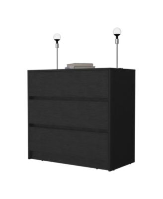 Modern 4 Drawer Dresser MDF Cabinet with Wheels for Bedroom Living Room Entryway