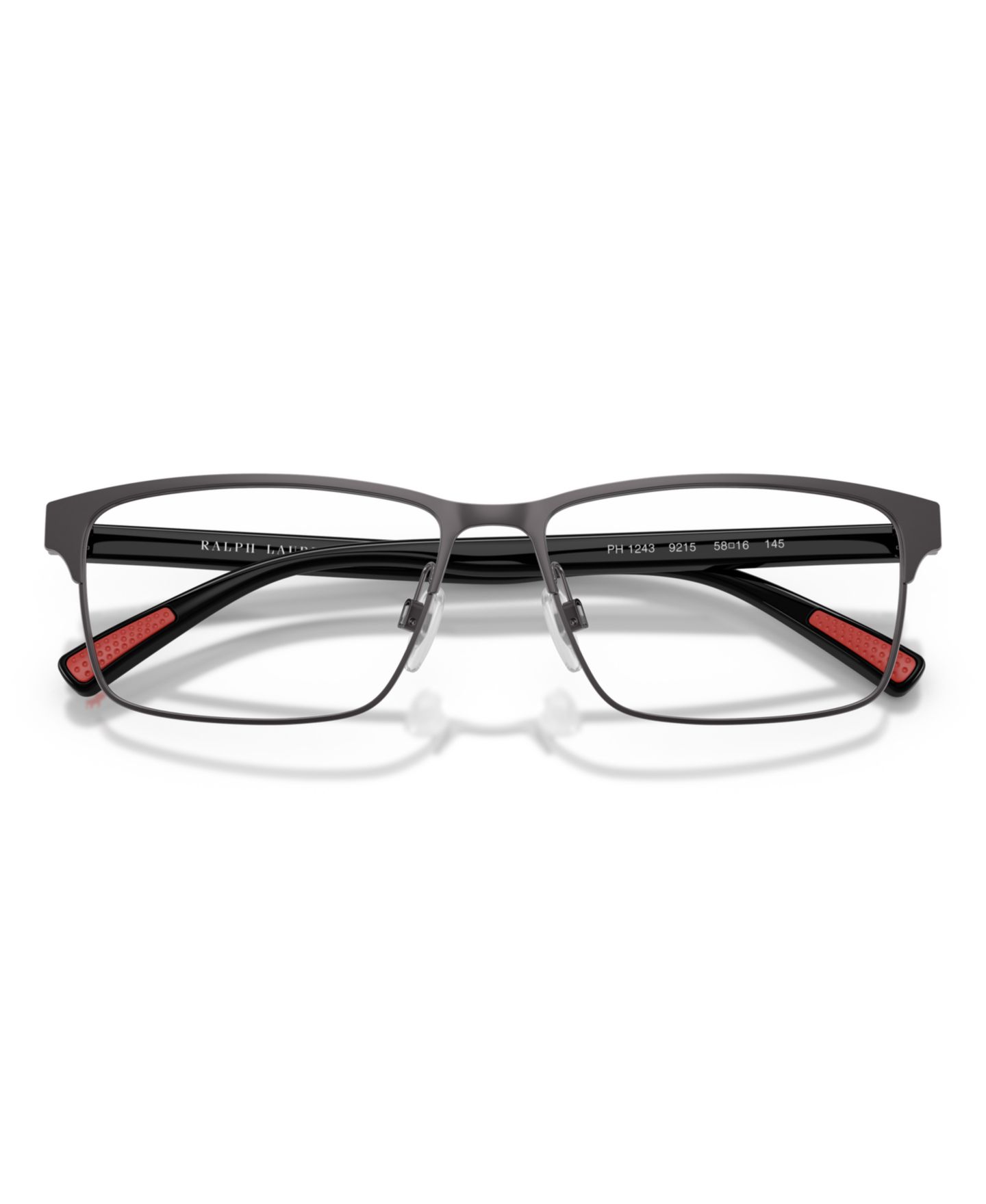 Мужские очки Polo Ralph Lauren Man Rectangle Metal PH1243 Eyeglasses, цвет: Тёмный графитовый металлик — фото 3