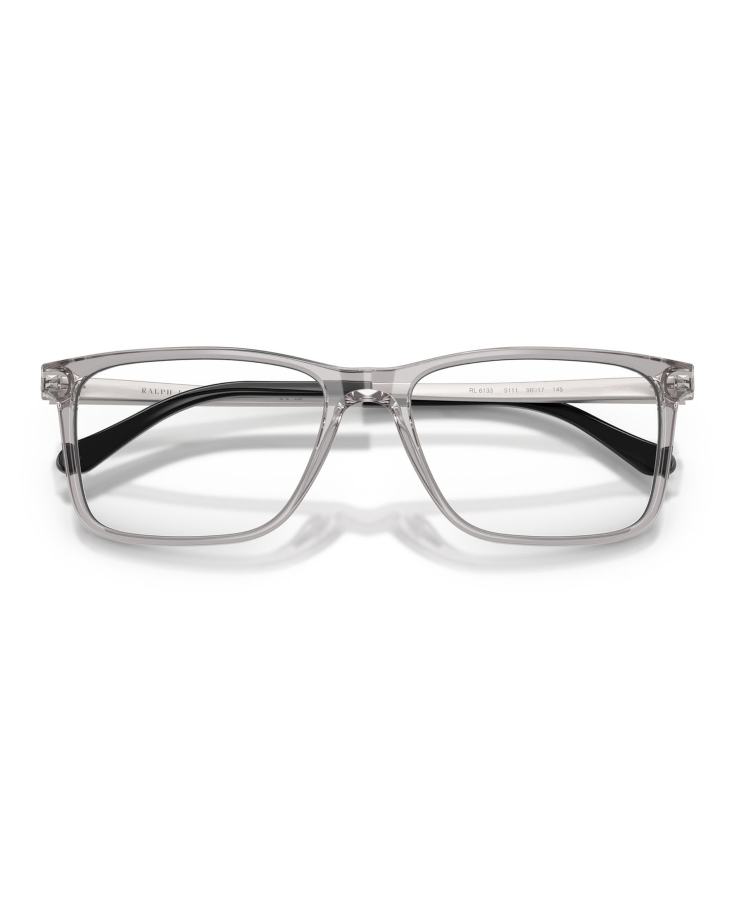 Мужские очки Ralph Lauren Man Rectangle Plastic RL6133 Eyeglasses, цвет: Прозрачный серый — фото 3
