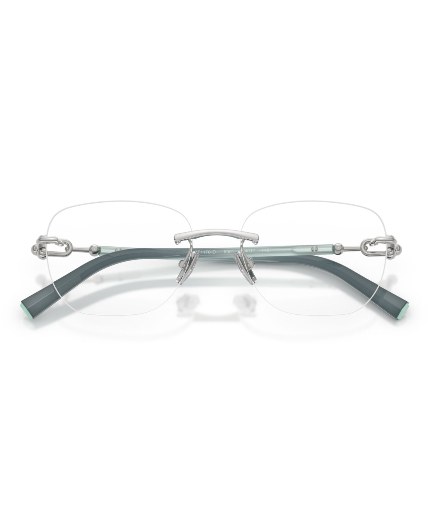 Очки Tiffany & Co. Unisex Square Metal TF1170D Eyeglasses, цвет: Серебряный — фото 3