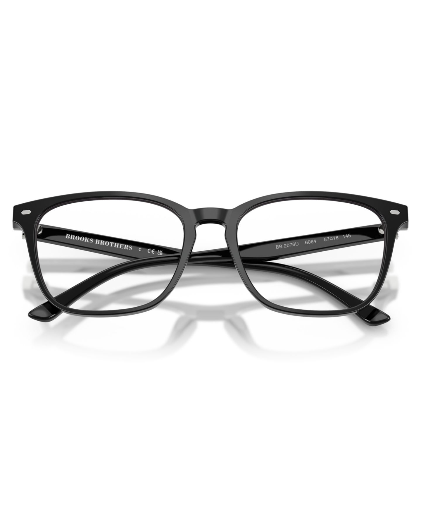 Мужские очки Brooks Brothers Man Square Plastic BB2076U Eyeglasses, цвет: Чёрный — фото 3