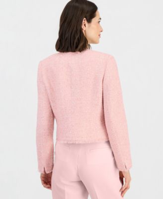 Women's Fringed Boucl&eacute; Cropped Jacket