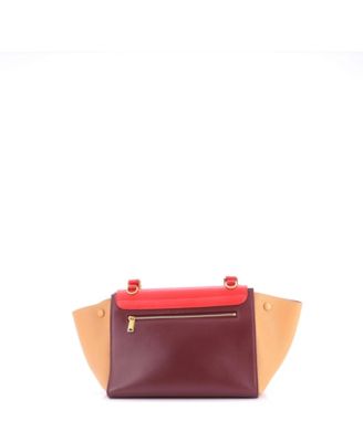 Small Bicolor Trapeze Bag Leather