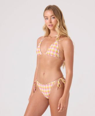Women's Printed Tie-Sides Pull-On Hipster Swim Bottoms
