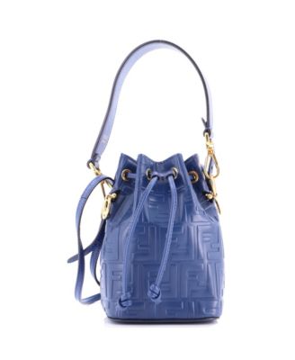 Mini Mon Tresor Bucket Bag Zucca Embossed Leather