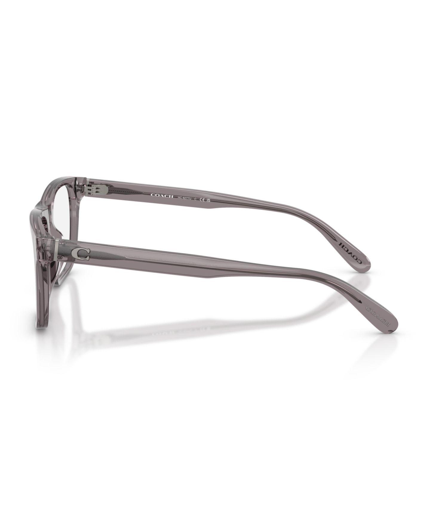 Мужские очки COACH Man Square Plastic HC6277U Eyeglasses, цвет: Прозрачный серый — фото 5