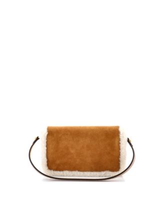 Mini Horsebit 1955 Shoulder Bag Suede with Shearling