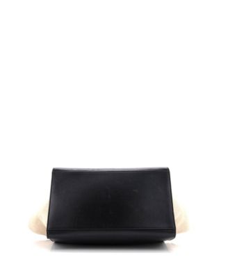 Medium Trapeze Bag Leather with Canvas