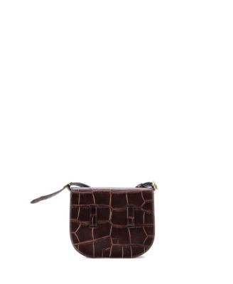 Mini Symmetrical Shoulder Bag Embossed Leather