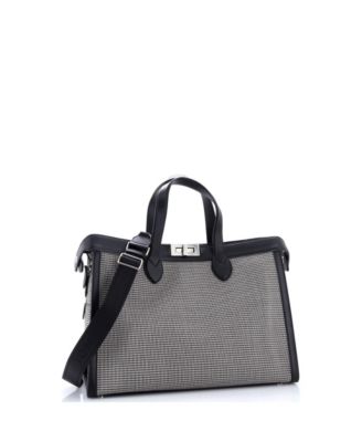 Peekaboo ISeeU Forty8 Handbag Houndstooth Wool