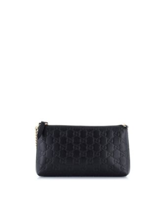 Chain Wristlet Wallet Guccissima Leather