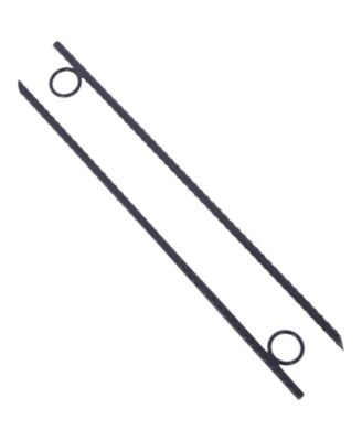 12pcs 3 Eighths x 18 Inch Steel Rebar Stakes with 1 Inch Loops Heavy Duty Angled Ends Ground Stakes for Tents Canopies Campsites