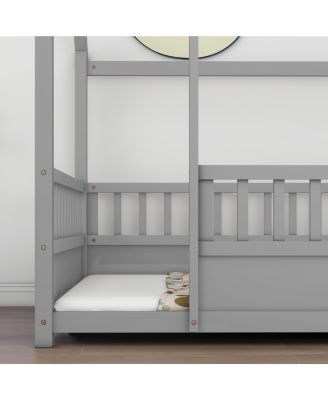 Wood Floor Bed House Roof Frame Fence Guardrails Pine Wood