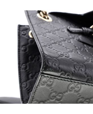 Small Emily Chain Flap Shoulder Bag Guccissima Leather