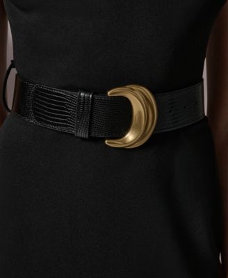 Women's Mock Neck Belted Sheath Dress