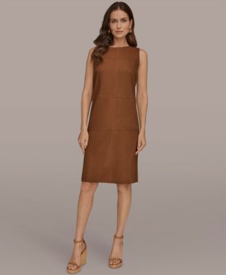 Women's Crewneck Sleeveless Shift Dress