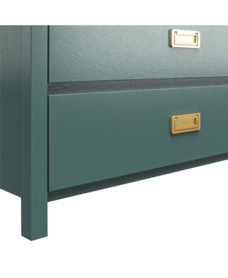 Contemporary 5 Drawer Dresser Maple Finish Sturdy Construction for Bedroom Living Room Storage