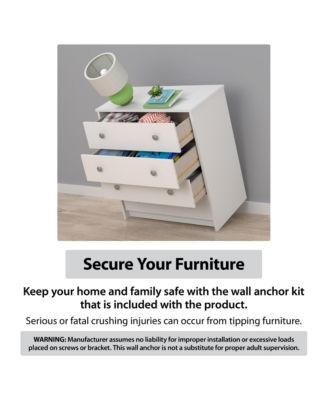 Contemporary 5 Drawer Dresser Maple Finish Sturdy Construction for Bedroom Living Room Storage