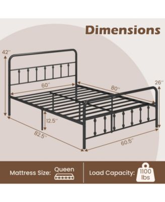 Bed Frame with Headboard and Under Bed Storage