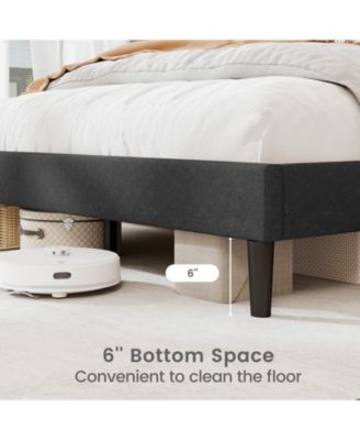 Upholstered Platform Bed Frame with High Headboard
