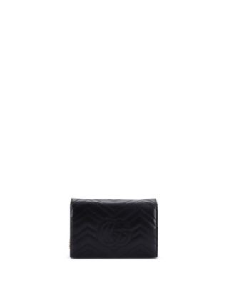 Mini GG Marmont Chain Wallet Matelasse Leather