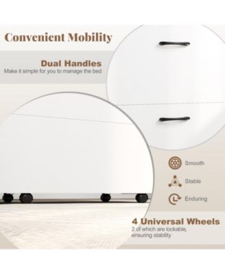 Cot Size Murphy Bed Folding Design with Lockable Wheels