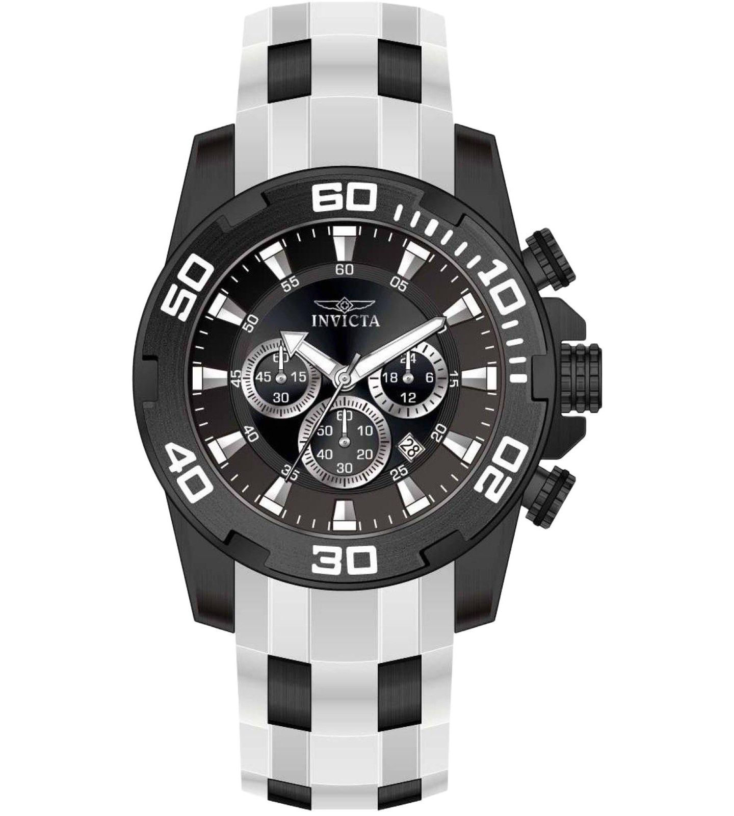 Мужские часы Invicta 44549 Pro Diver Quartz VD53 Metal Dial, цвет: Белый — фото 2