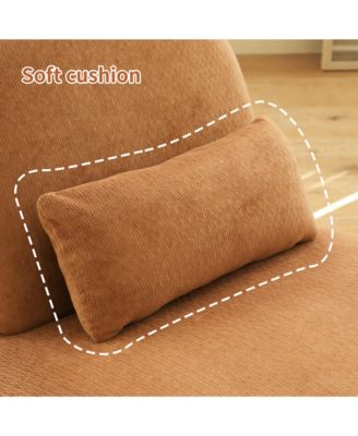 Velvet Accent Chair, Comfy Reading Chair, Cute Living Room Chair with Solid Wood Legs and Soft Cushion for Bedroom, Balcony