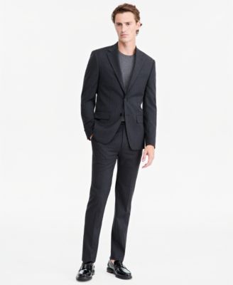 Men's Slim-Fit Wool-Blend Pinstripe Suit Separates 