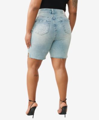 Plus Size Miya Mid-Rise Big T Bermuda Shorts