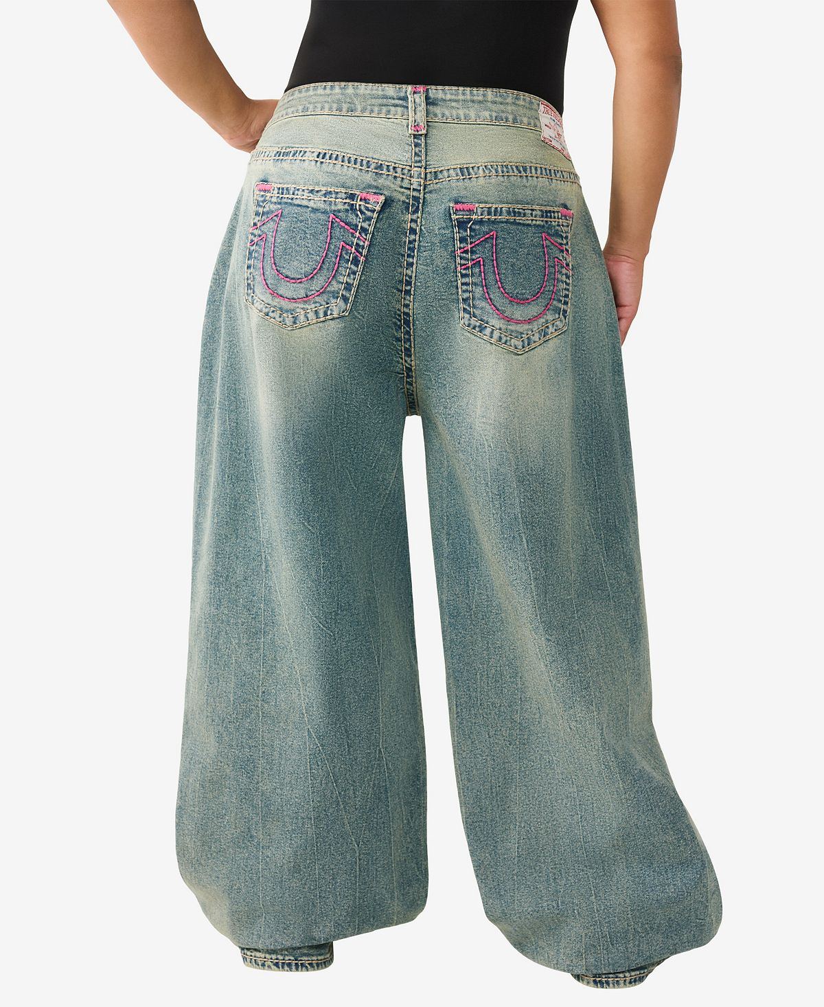 True Religion Plus Size Jessie Super Baggy Super T Jeans view 3 — MAYCSS fashion products