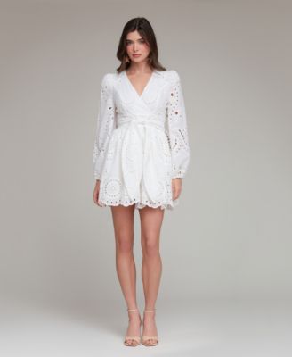 Women's Broderie Anglaise Cotton Romper Dress