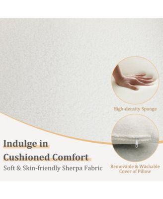 Modern Accent Chair with Waist Pillow and Armrests for Living Room Bedroom