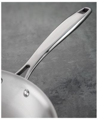 Signature Tri-Ply Clad Stainless Steel 12-Inch Large Frying Pan, Induction-Ready Skillet