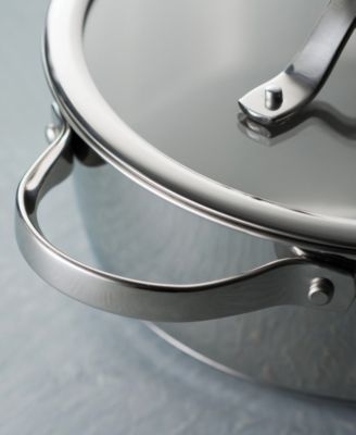 Tempo Tri-Ply Base Stainless Steel 6-Quart Braiser Pan with Glass Lid