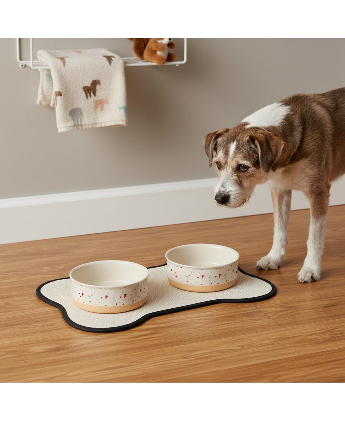 Aronkl Ceramic Pet Bowls Set of 2 Non-Slip Dishwasher Safe for Cats Dogs